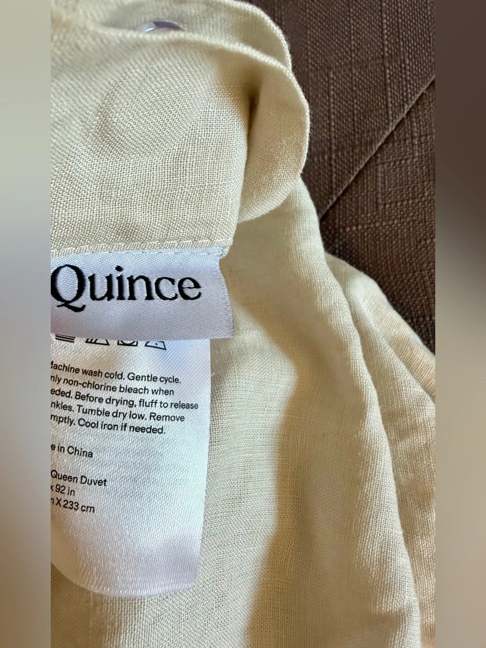 NWT Quince Luxury European Linen Sand  Duvet Cover!
